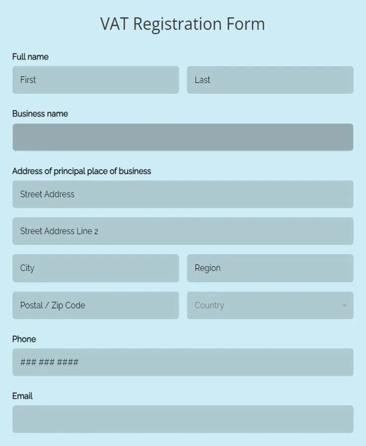 Register for VAT