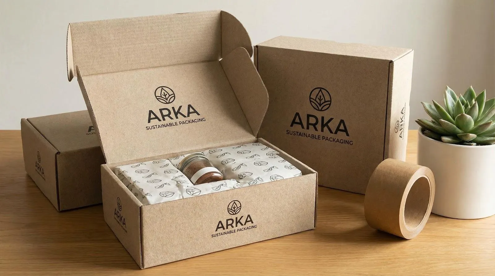 Arka custom branded ecommerce mailer boxes and online design platform screenshot