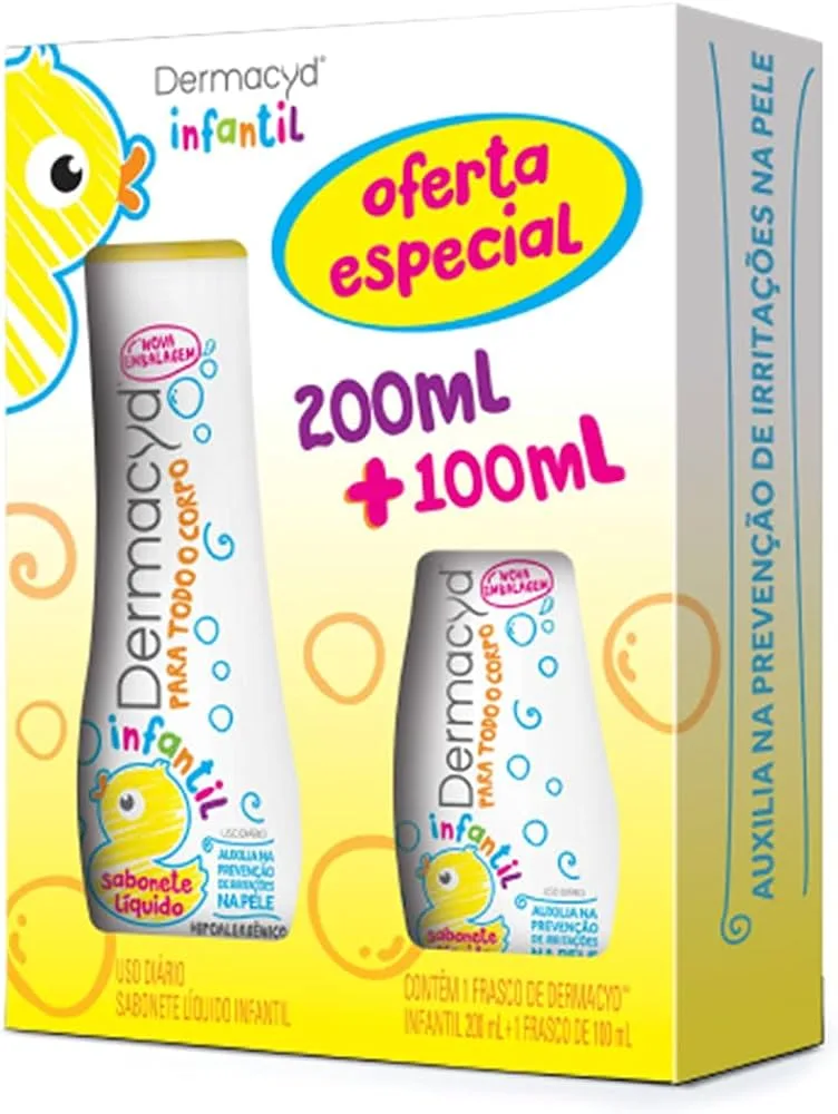 Sabonete Líquido Infantil Dermacyd 200mL + 100mL