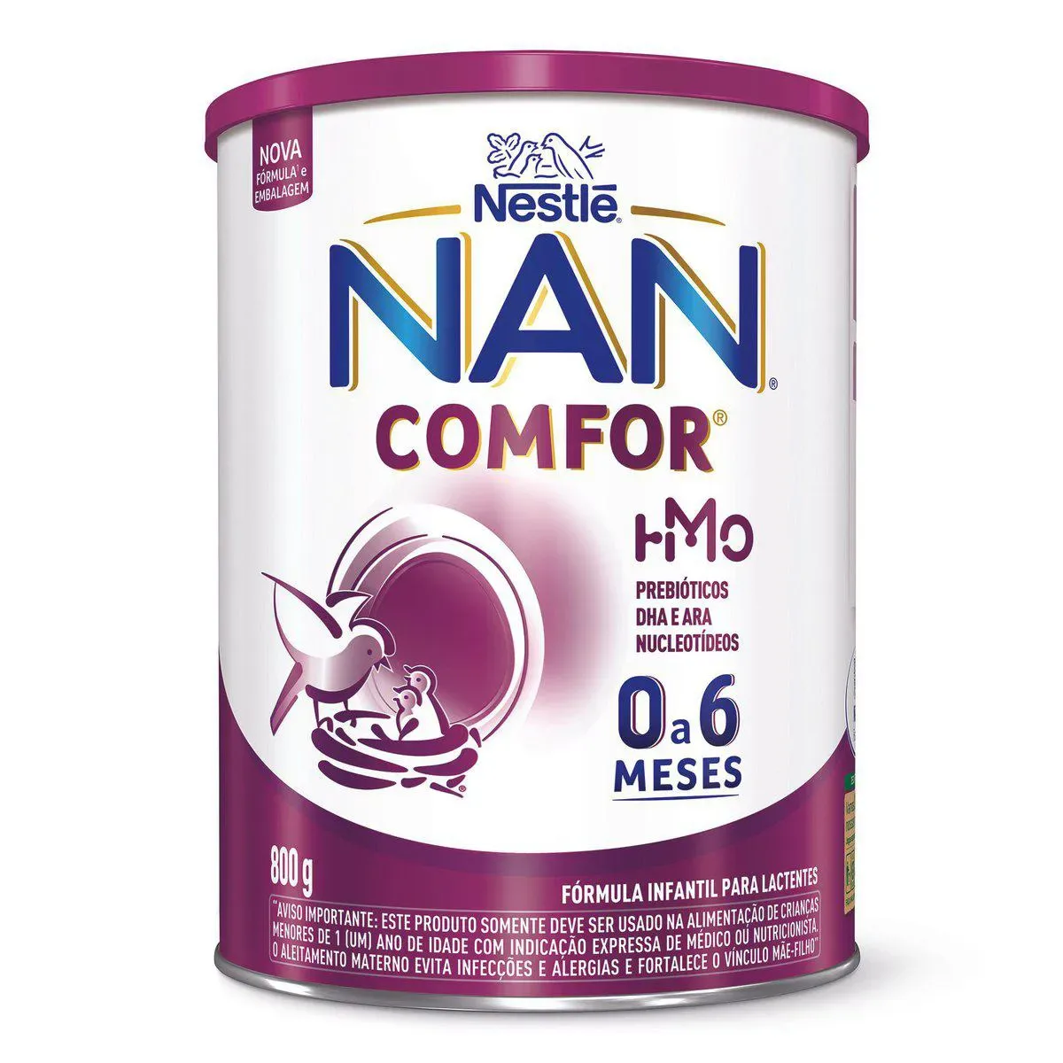 Fórmula infantil Nestlé NAN Comfor HMO 0 a 6 meses 800g