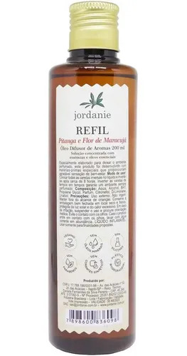 Refil difusor pitanga/flor de maracuja jordanie 200ml