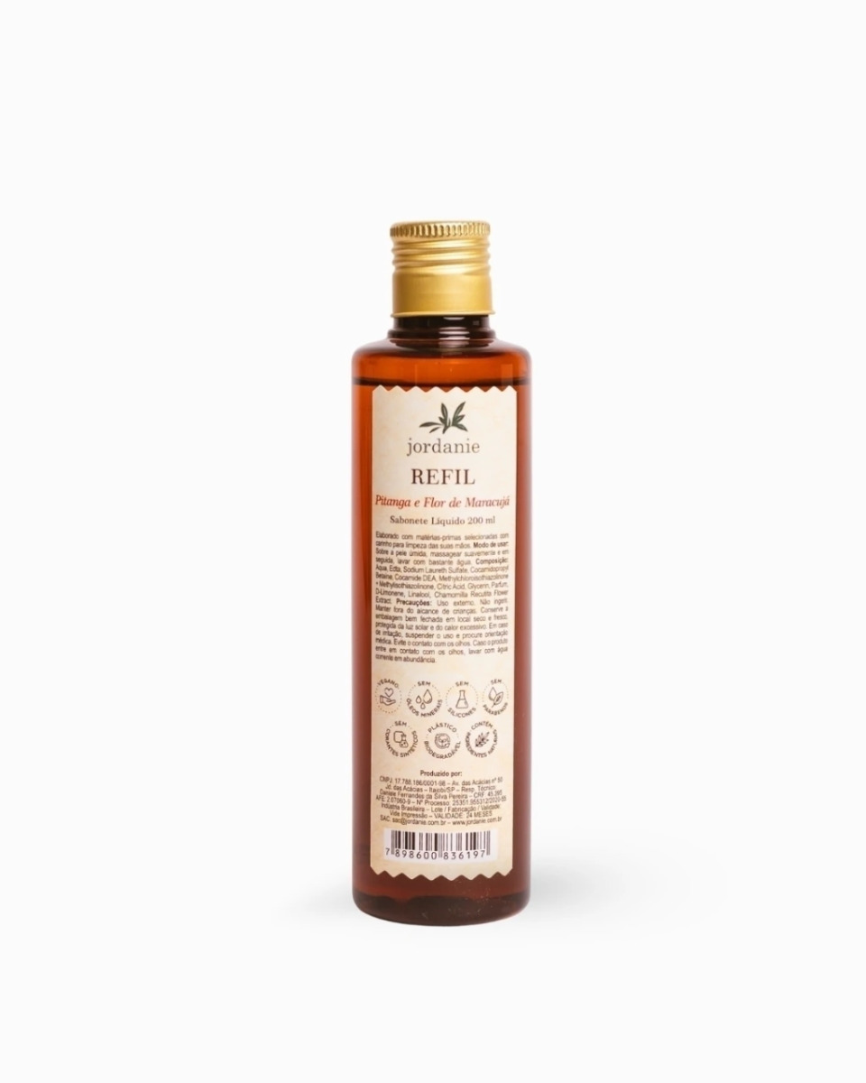 Refil sabonete liquido pitanga e flor de maracuja