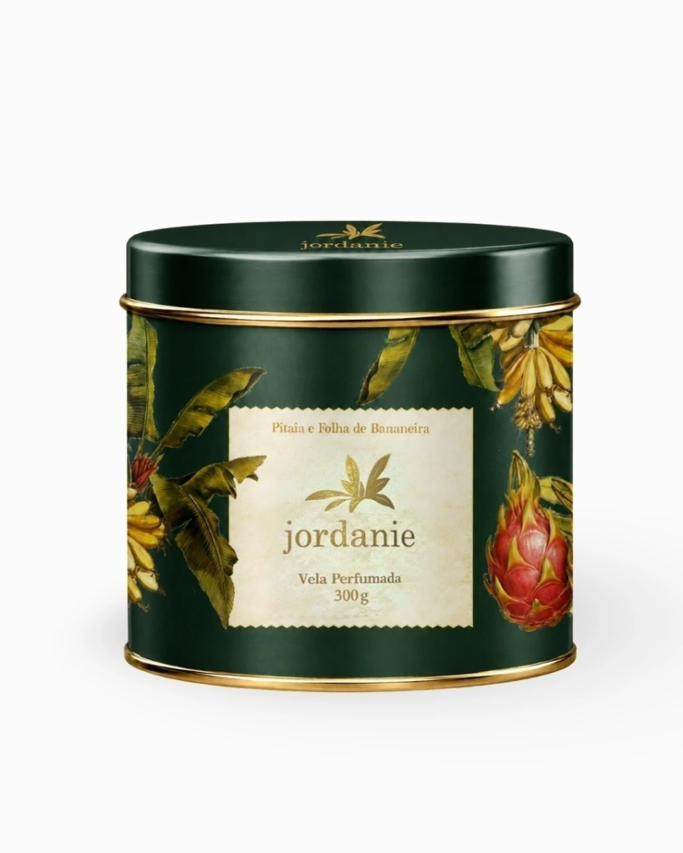 Vela perfumada pitaia/folha bananeira