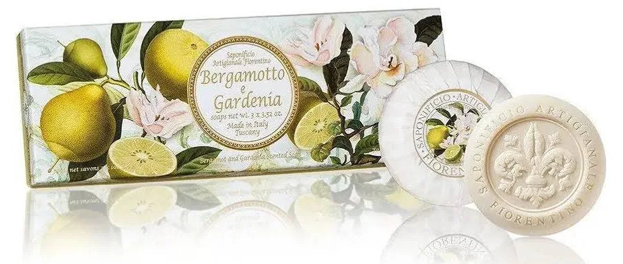 Kit sabonete fiorentino bergamota/gardenia 300g