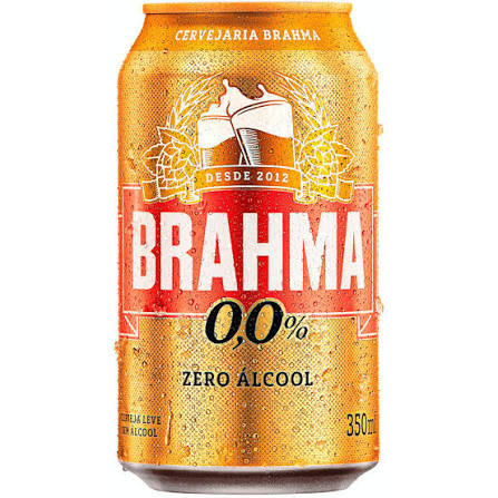 Cerveja brahma zero alcool lata 35o ml