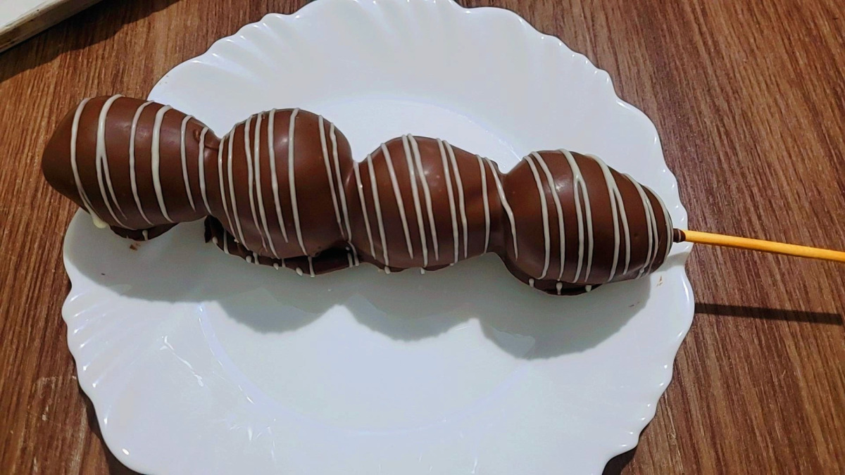 Espeto bombom de morango