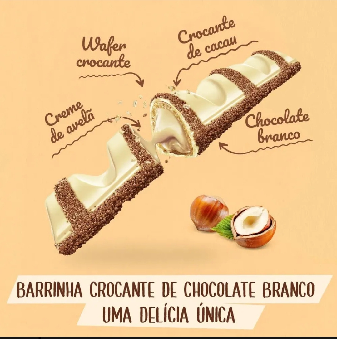 Kinder bueno White 39g com 2 barrinhas de 19,5g