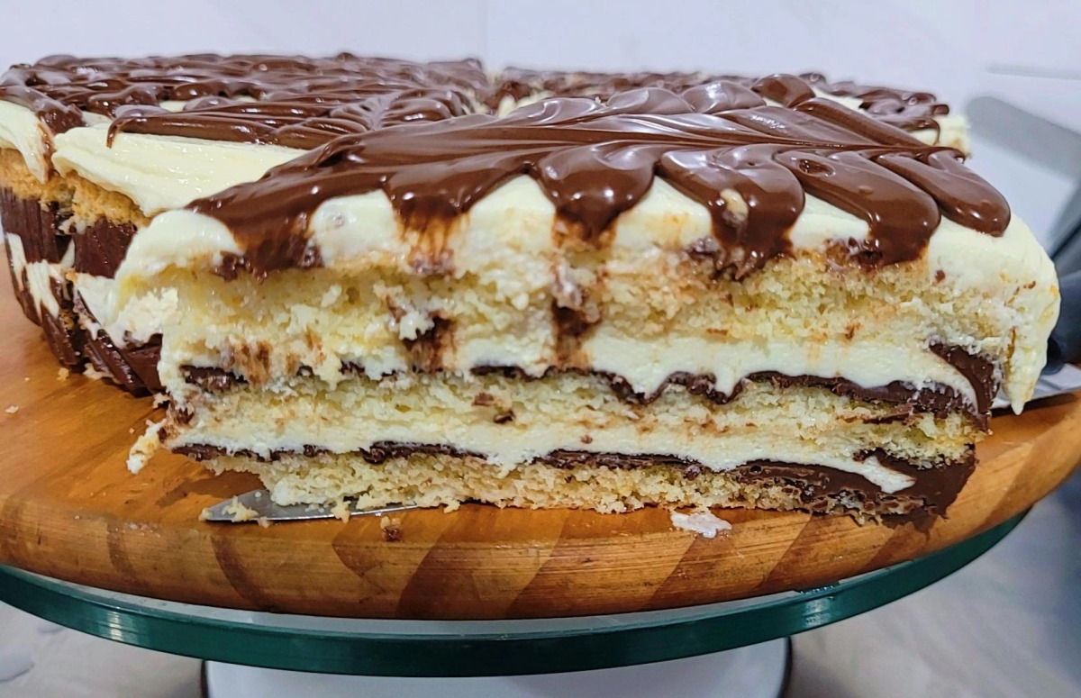 Bolo leite ninho com nutella
