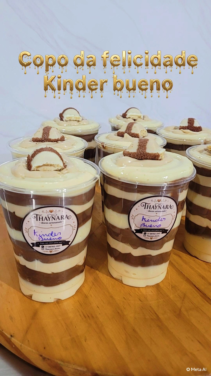 Copo da felicidade kinder bueno