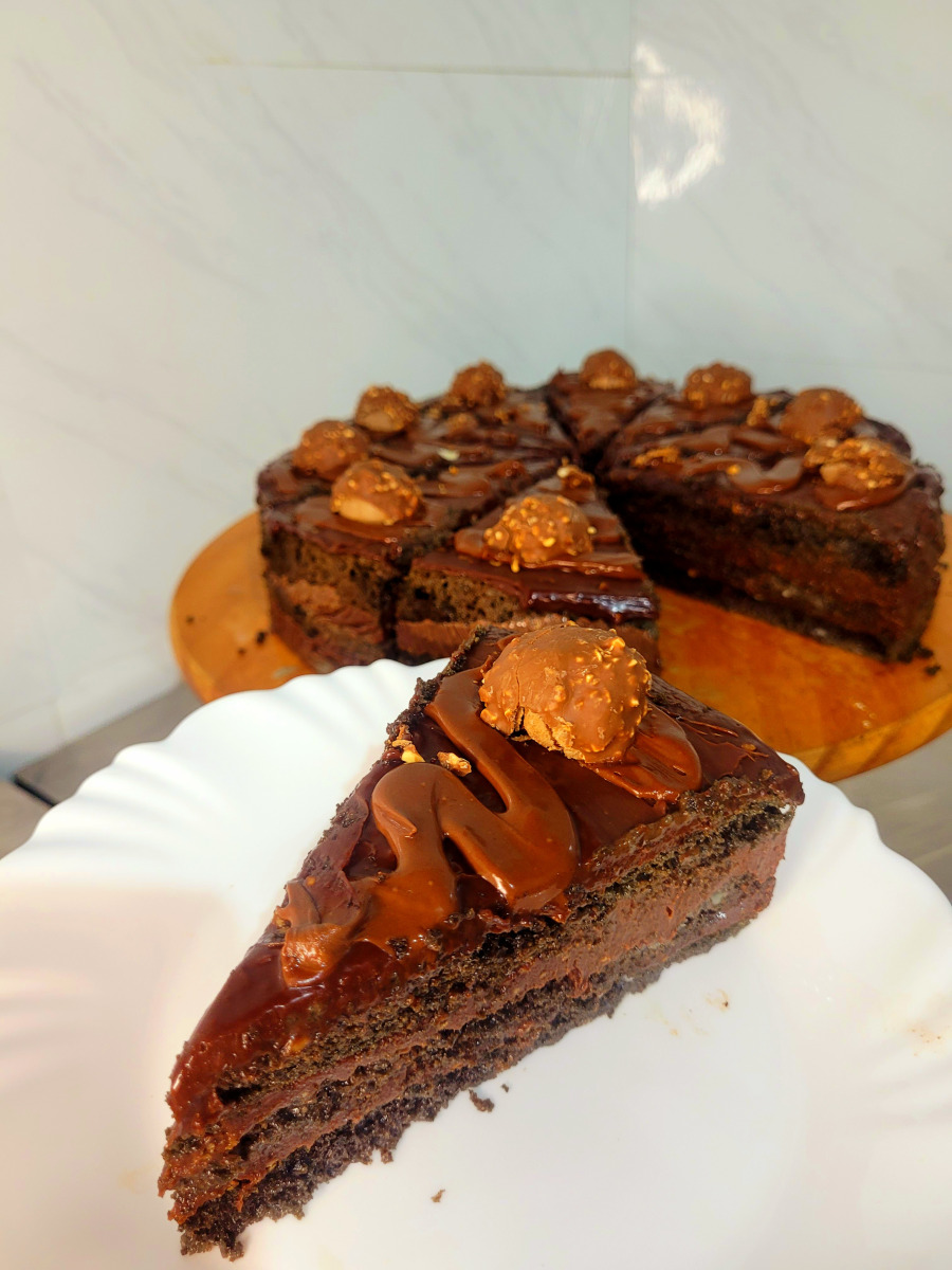 Bolo fatia ferrero rocher