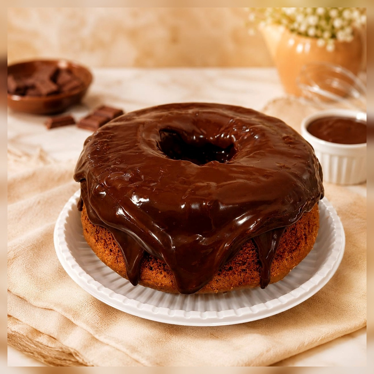 Bolo de chocolate com brigaderio