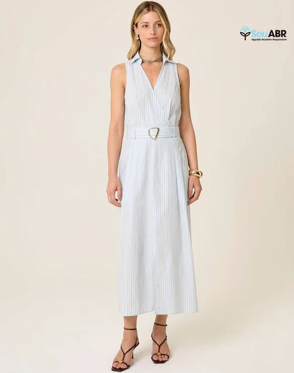 Vestido transpassado feminino