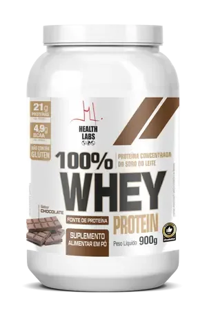 Suplemento alimentar 100% Whey Protein Health Labs 900g