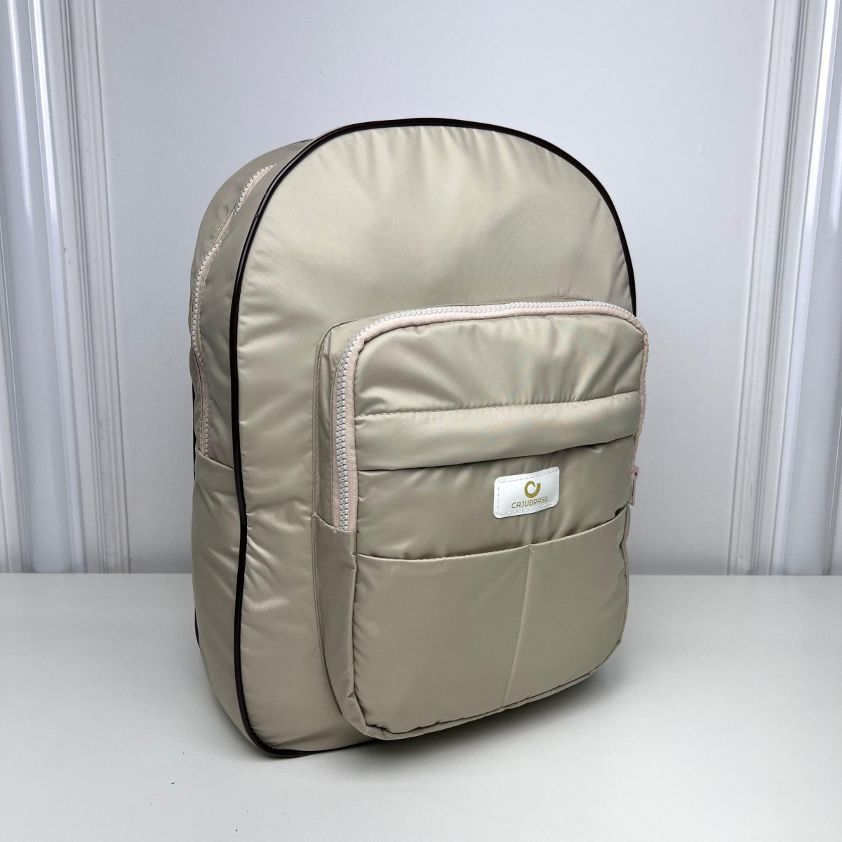 Mochila equilibrio cajubrasil - bege chocolate - u