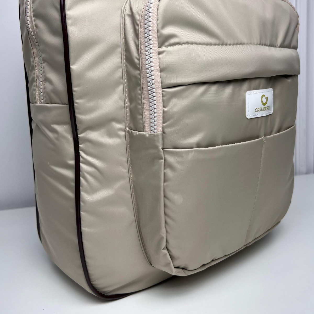 Mochila equilibrio cajubrasil - bege chocolate - u