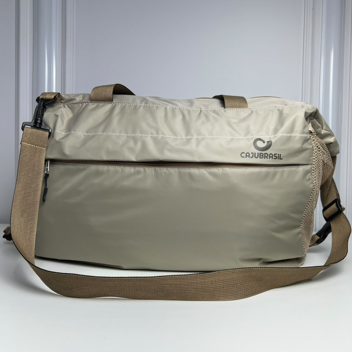 Bolsa nylon - caju brasil - bege frapuccino