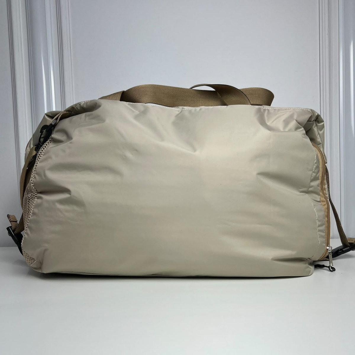 Bolsa nylon - caju brasil - bege frapuccino