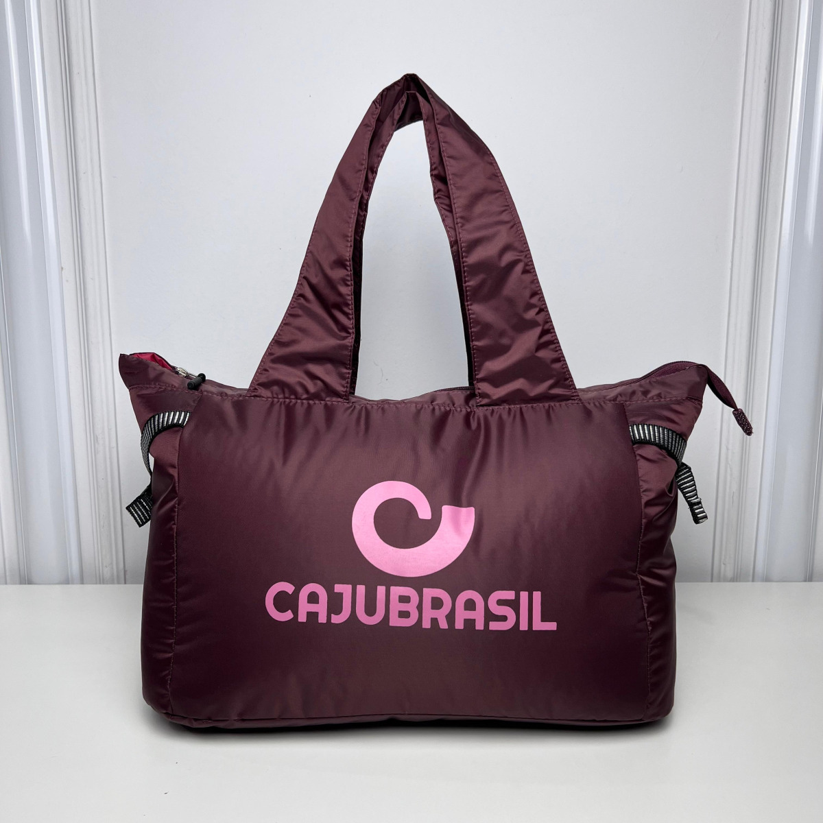 Bolsa tiracolo esporte - caju brasil - vinho ebano
