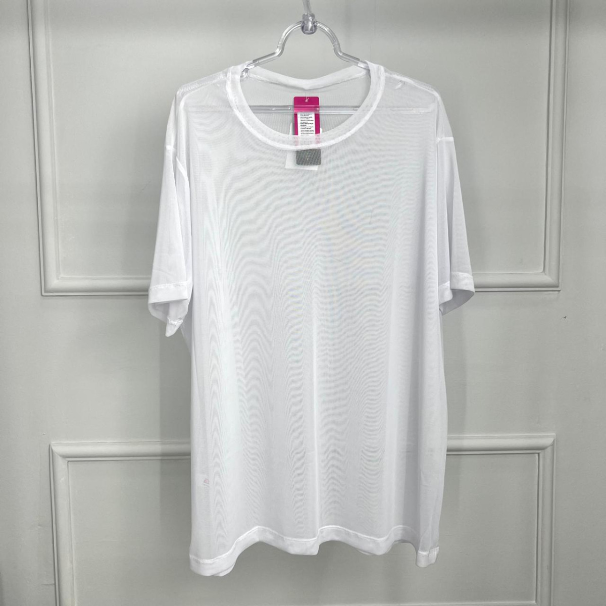 Camisetao plus de tule liso - branco - g1
