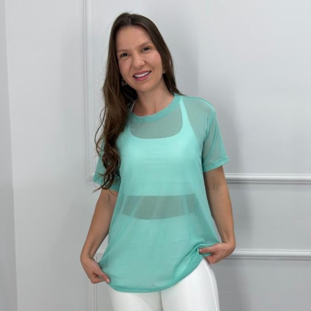 Camisetao de tule - jeri - p/m