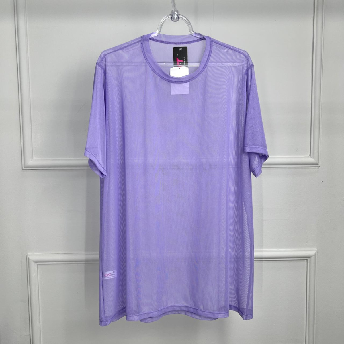 Camisetao plus de tule liso - lilas - g1