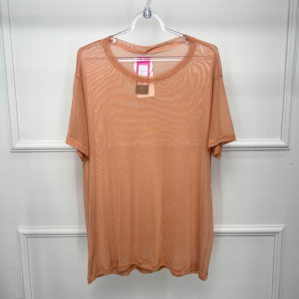 Camisetao plus de tule liso - sonata cedro - g1