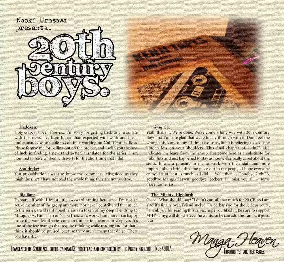 20th Century Boys Vol. 22 Ch. 249 Resolution