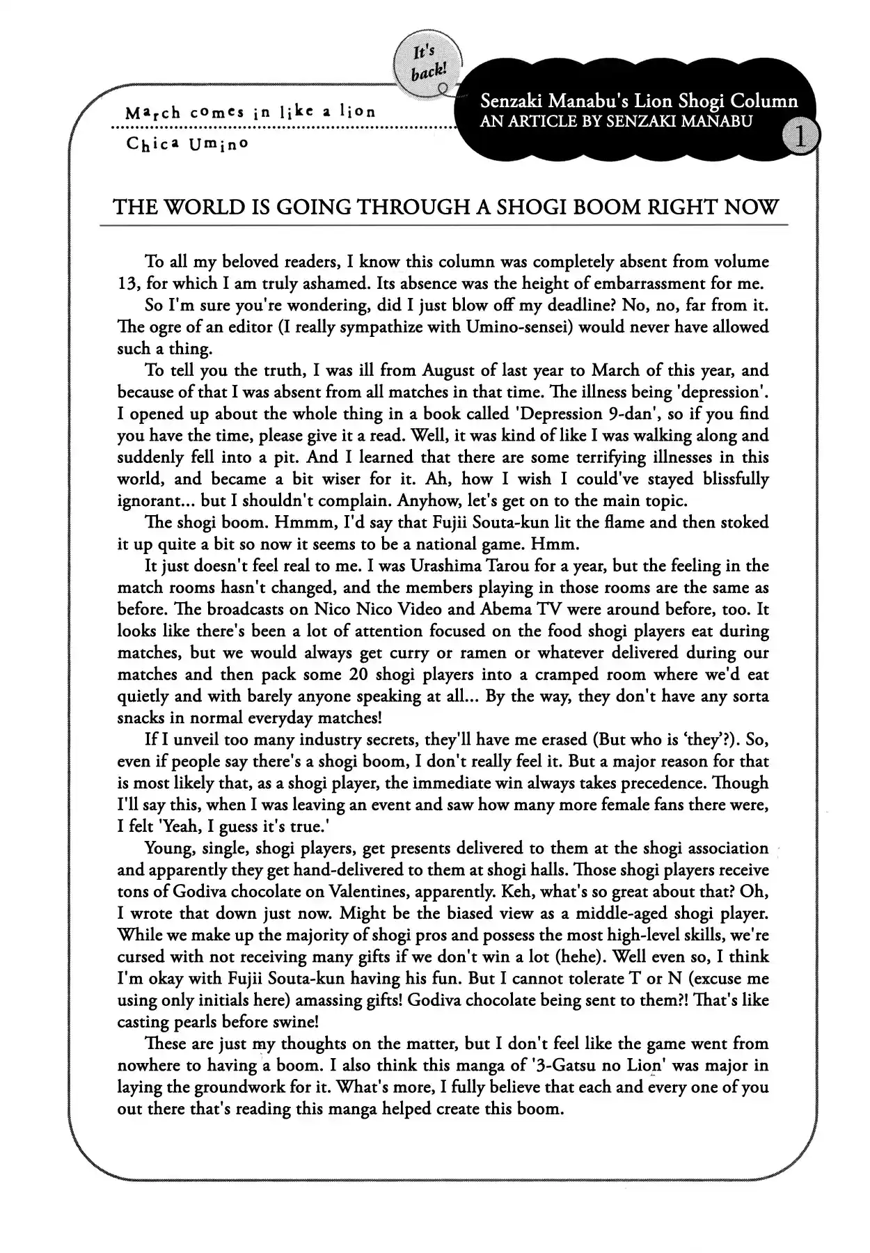 3 Gatsu no Lion Vol. 14 Ch. 140 Fluffy Treasure