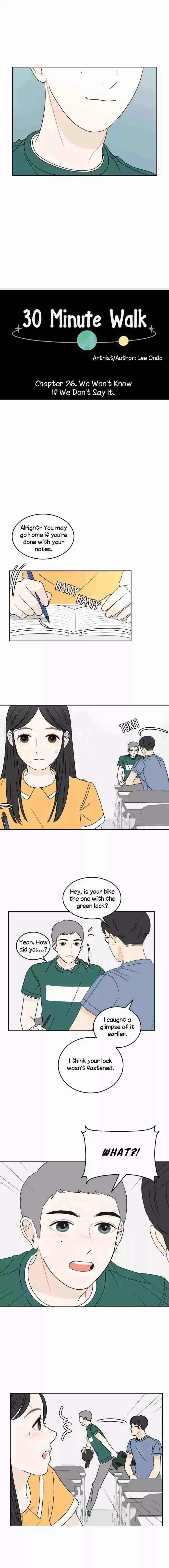 30 Minute Walk Ch. 26 We Won't Know If We Don't Say It