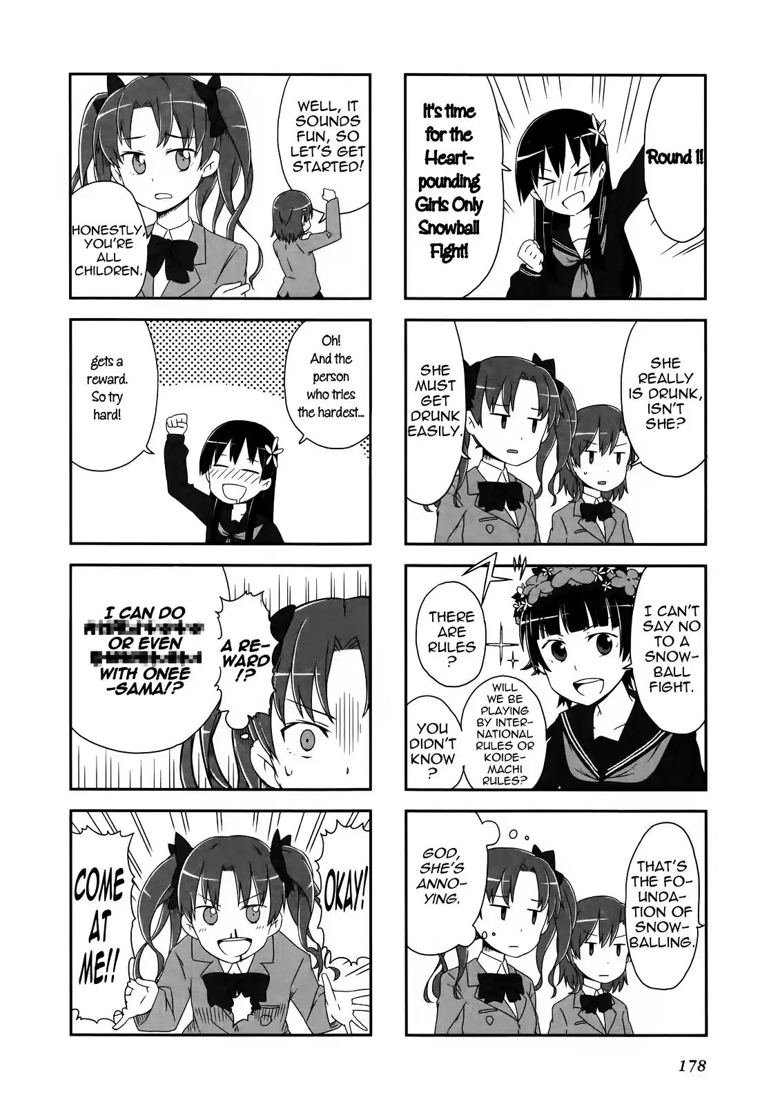 4 koma Koushiki Anthology Toaru Kagaku no Railgun x Toaru Majutsu no Index Vol. 2 Ch. 27 Snow Halation!!!