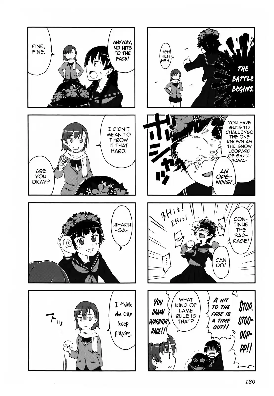 4 koma Koushiki Anthology Toaru Kagaku no Railgun x Toaru Majutsu no Index Vol. 2 Ch. 27 Snow Halation!!!