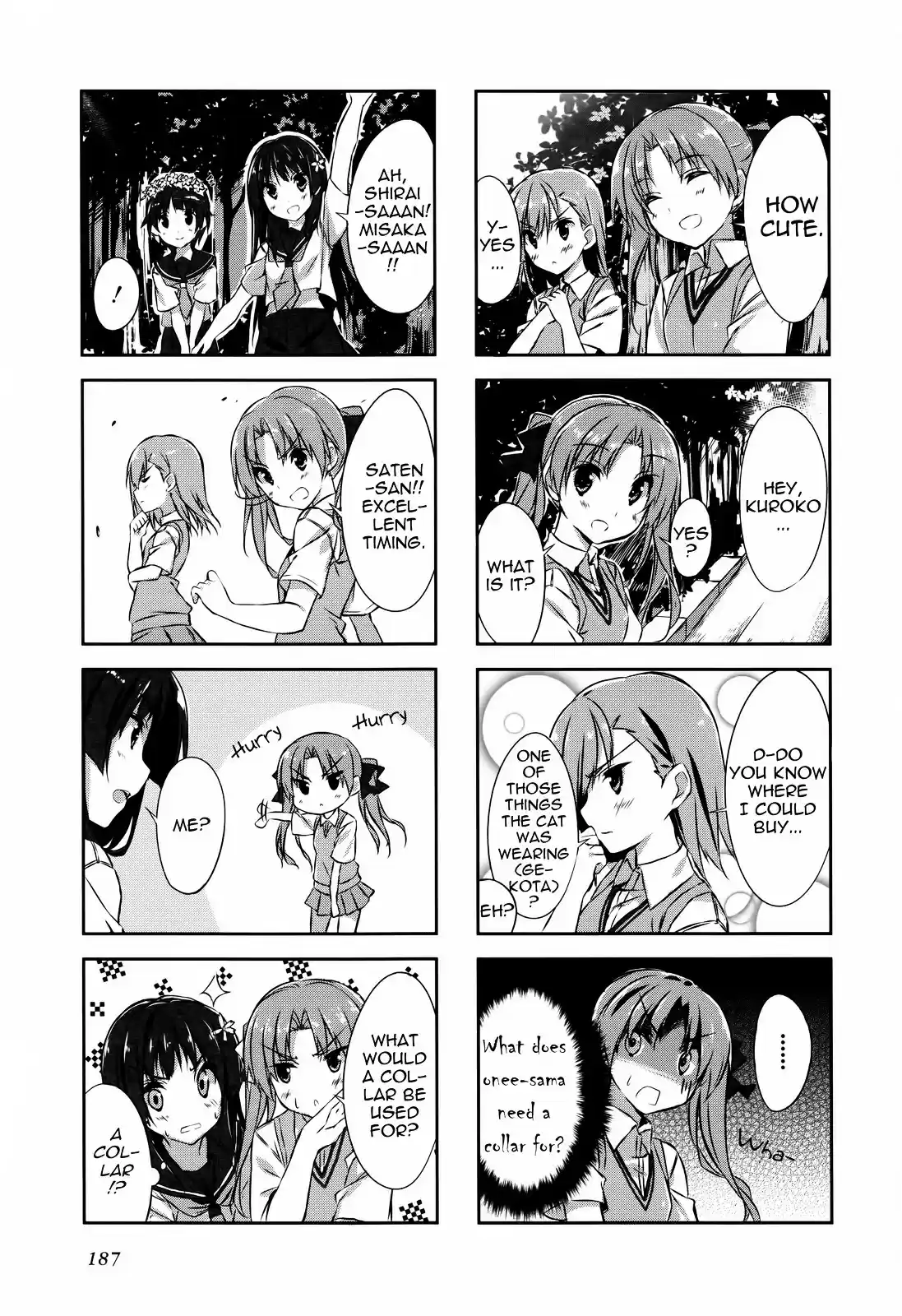 4 koma Koushiki Anthology Toaru Kagaku no Railgun x Toaru Majutsu no Index Vol. 2 Ch. 29 Colorful Days