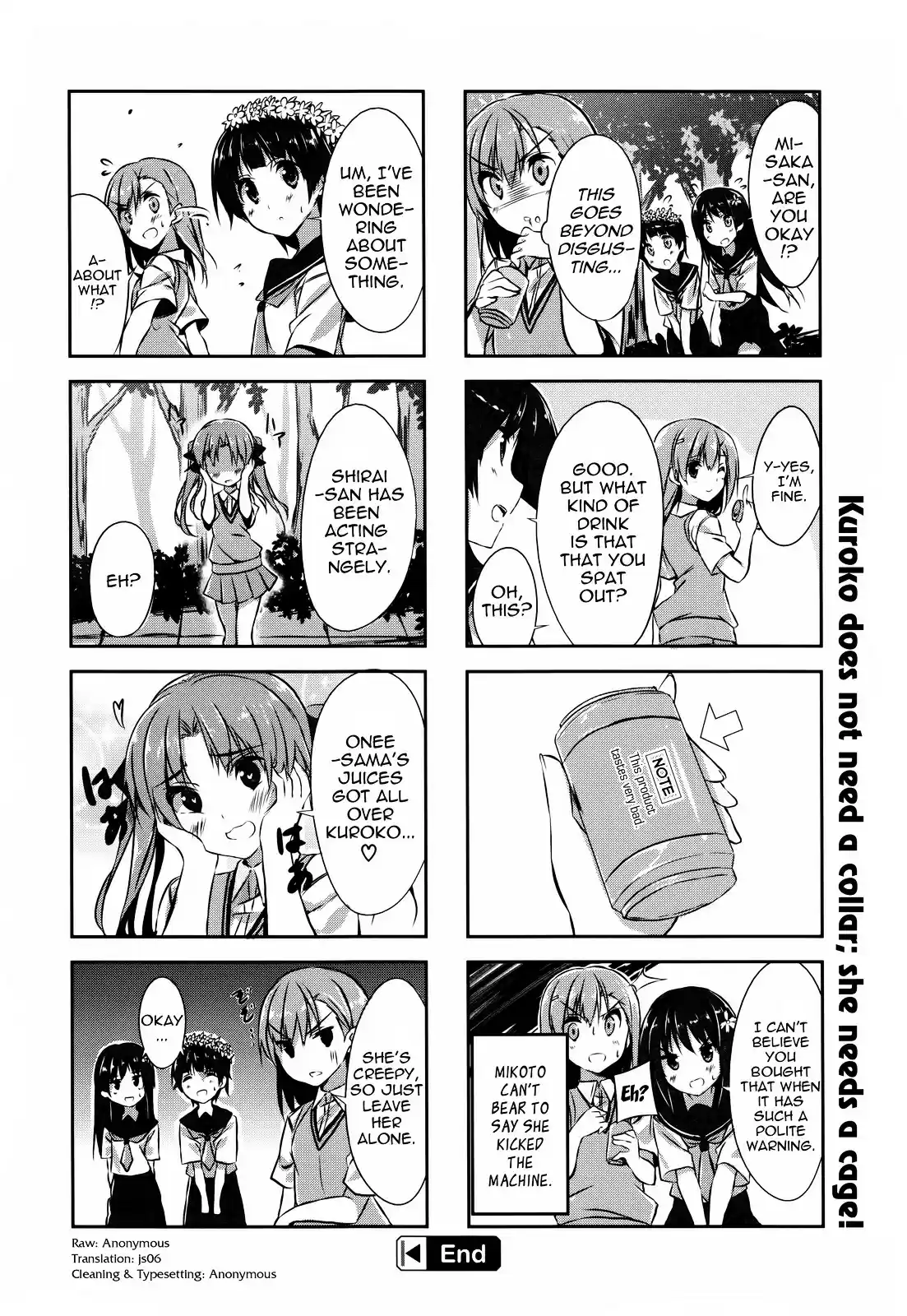 4 koma Koushiki Anthology Toaru Kagaku no Railgun x Toaru Majutsu no Index Vol. 2 Ch. 29 Colorful Days