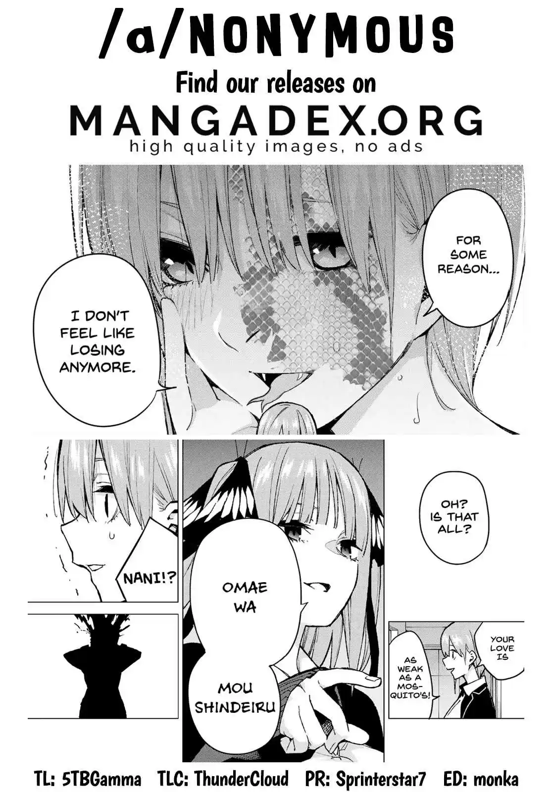 5Toubun no Hanayome Ch. 75 The Five Cranes Show their Gratitude