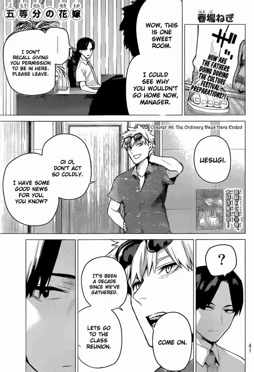 5Toubun no Hanayome Ch. 98 The Ordinary Days Have Ended
