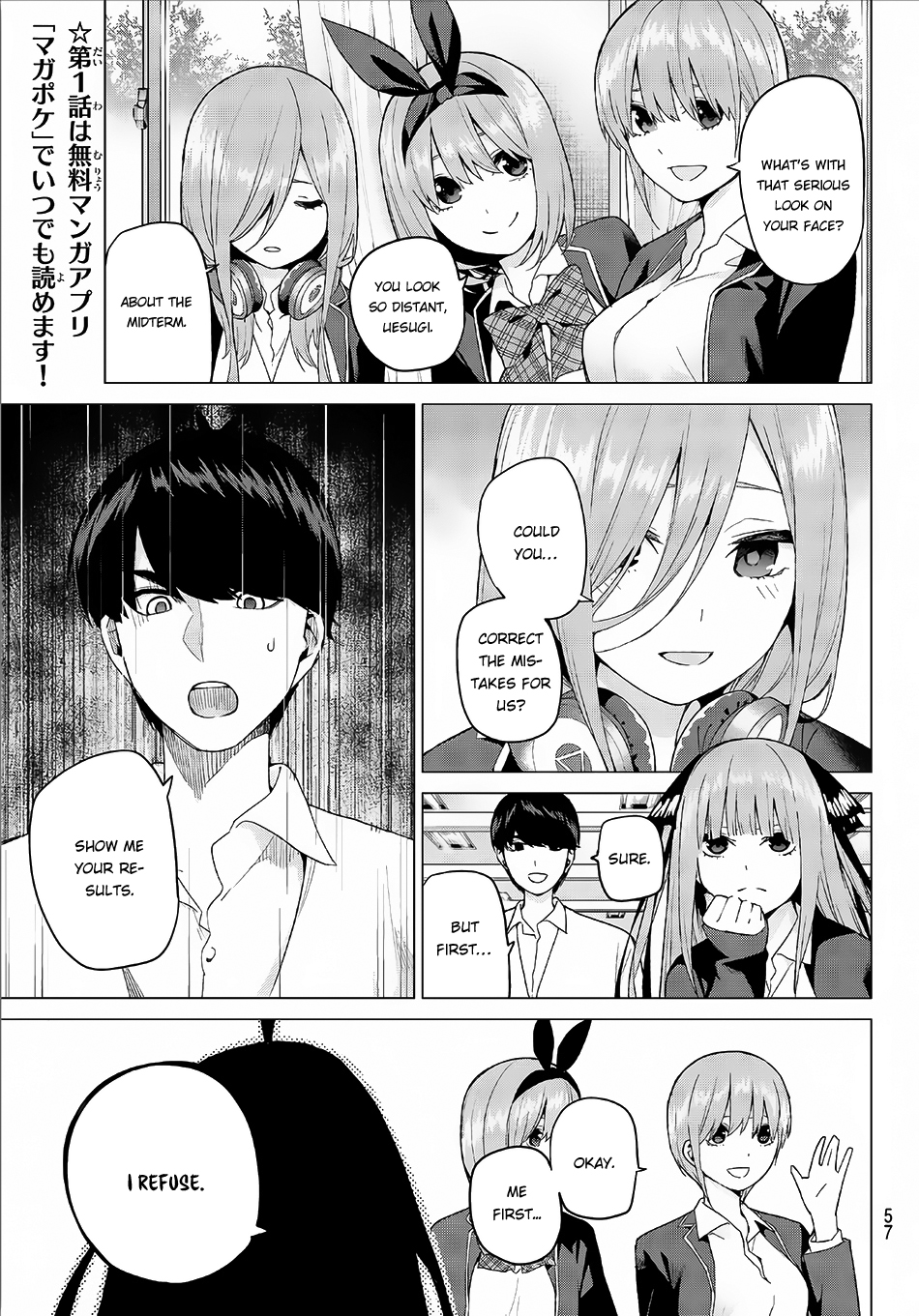 5Toubun no Hanayome Vol. 3 Ch. 20 Midterm Examinations