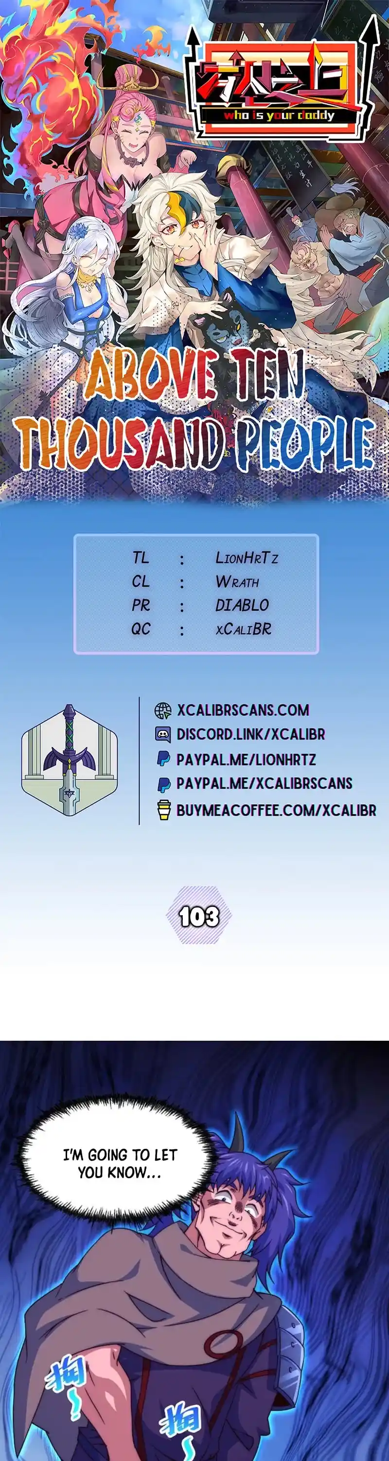 Above Ten Thousand People Chapter 103