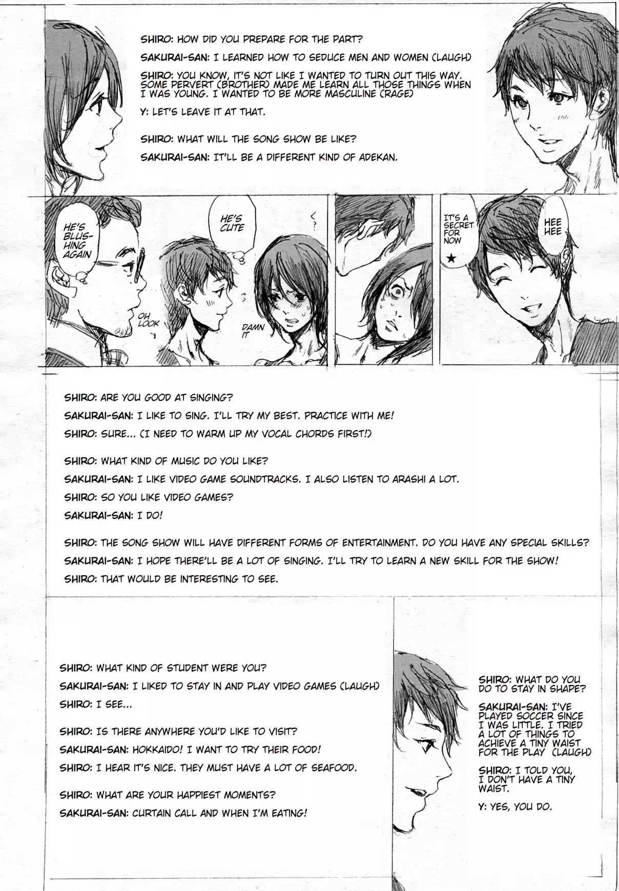 Adekan Vol. 11 Ch. 30.3 The Grave of Love (Middle Part 1) + Shiro and Anri interview Sakurai Keito and Mikami Shun [Part B]