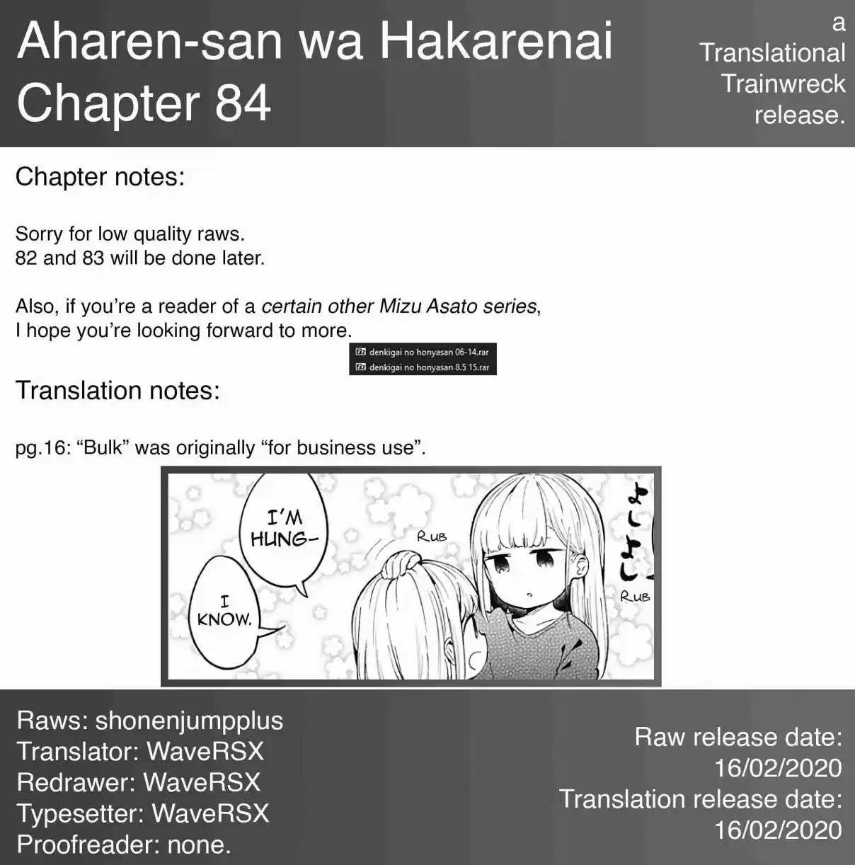 Aharen san wa Hakarenai Ch. 84