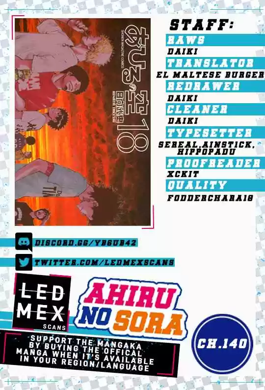 Ahiru no Sora Vol. 18 Ch. 140 Summer Vacation