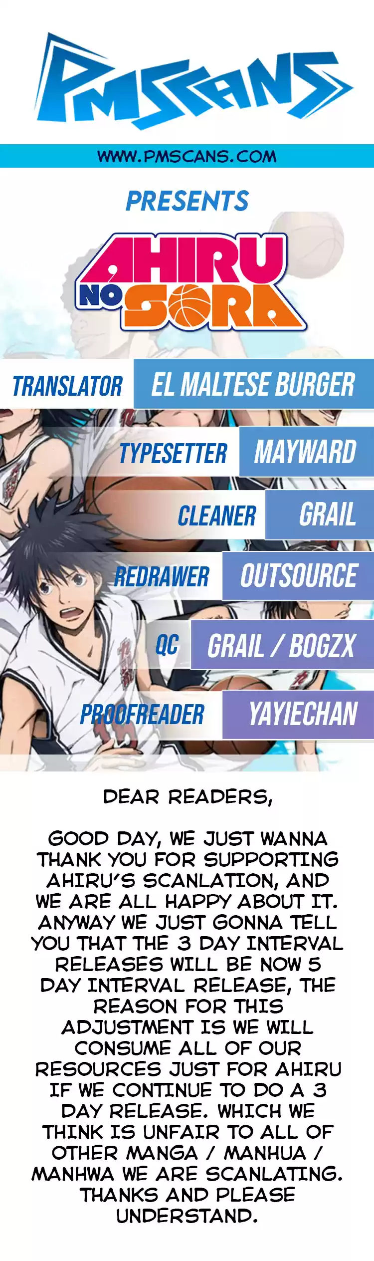 Ahiru no Sora Vol. 20 Ch. 152.3 Fight Over