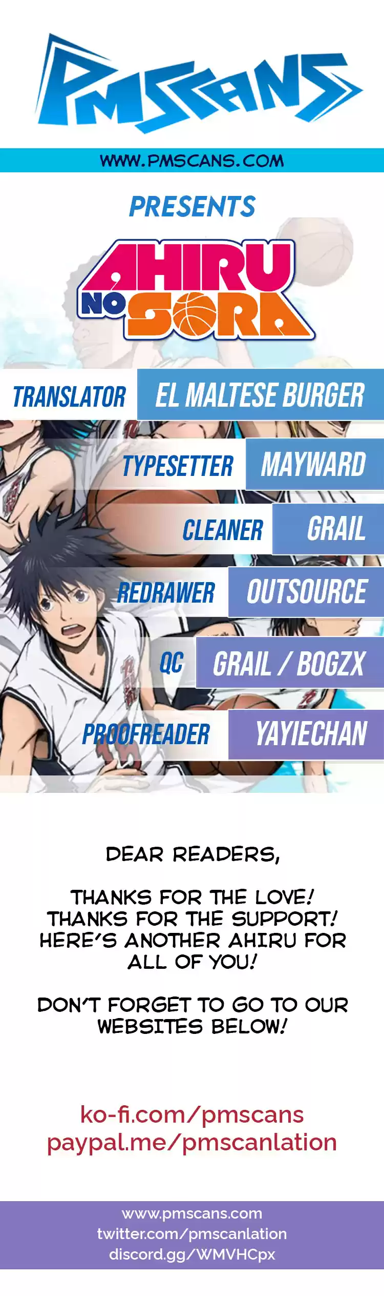 Ahiru no Sora Vol. 21 Ch. 154.3 Change