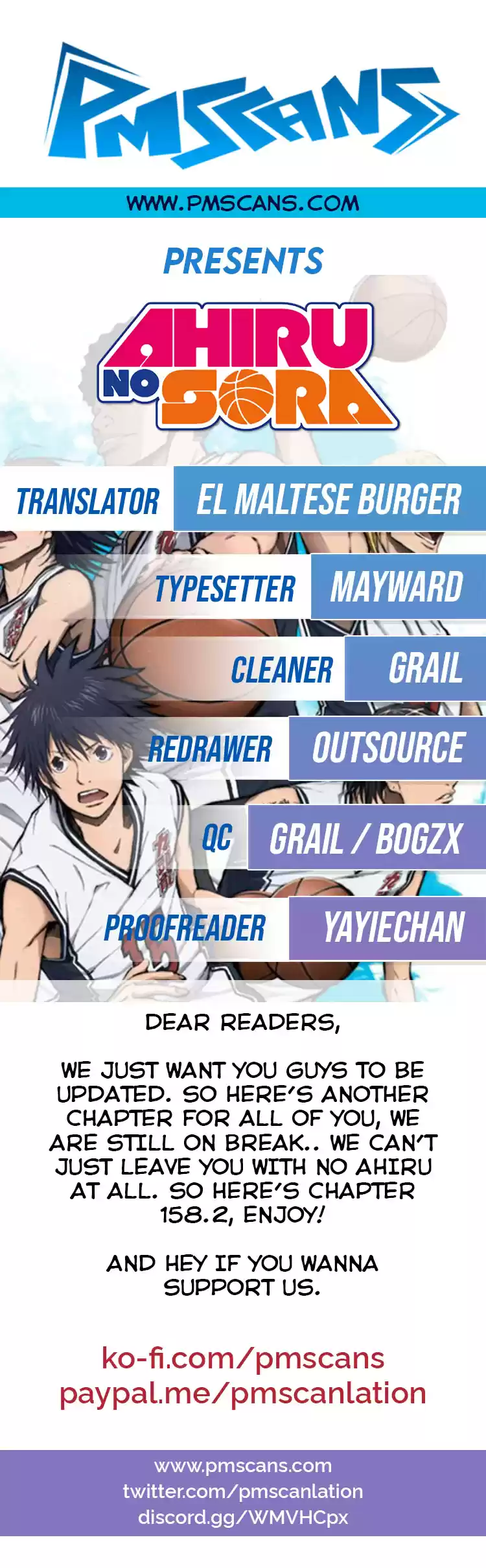 Ahiru no Sora Vol. 21 Ch. 158.2 Stop, Drop and Roll