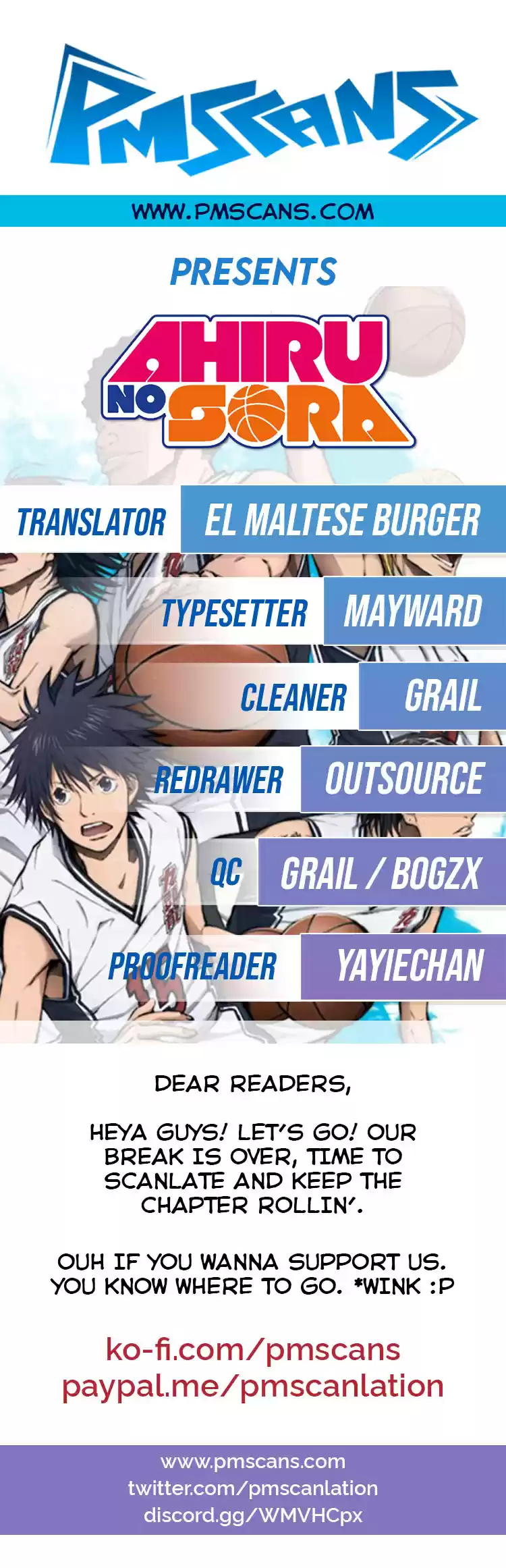 Ahiru no Sora Vol. 22 Ch. 160.2 Six Men's Match