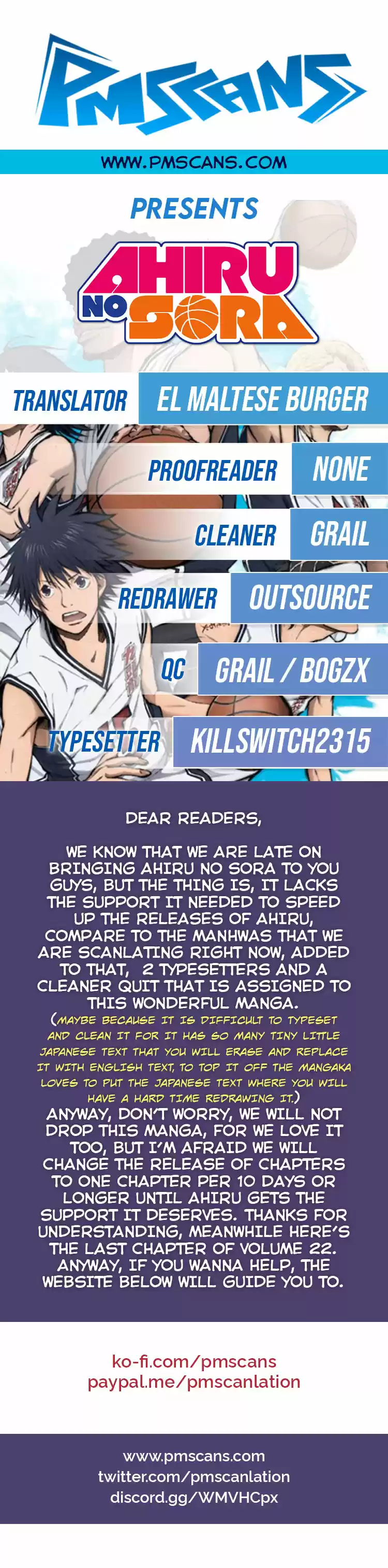 Ahiru no Sora Vol. 22 Ch. 164 Rising