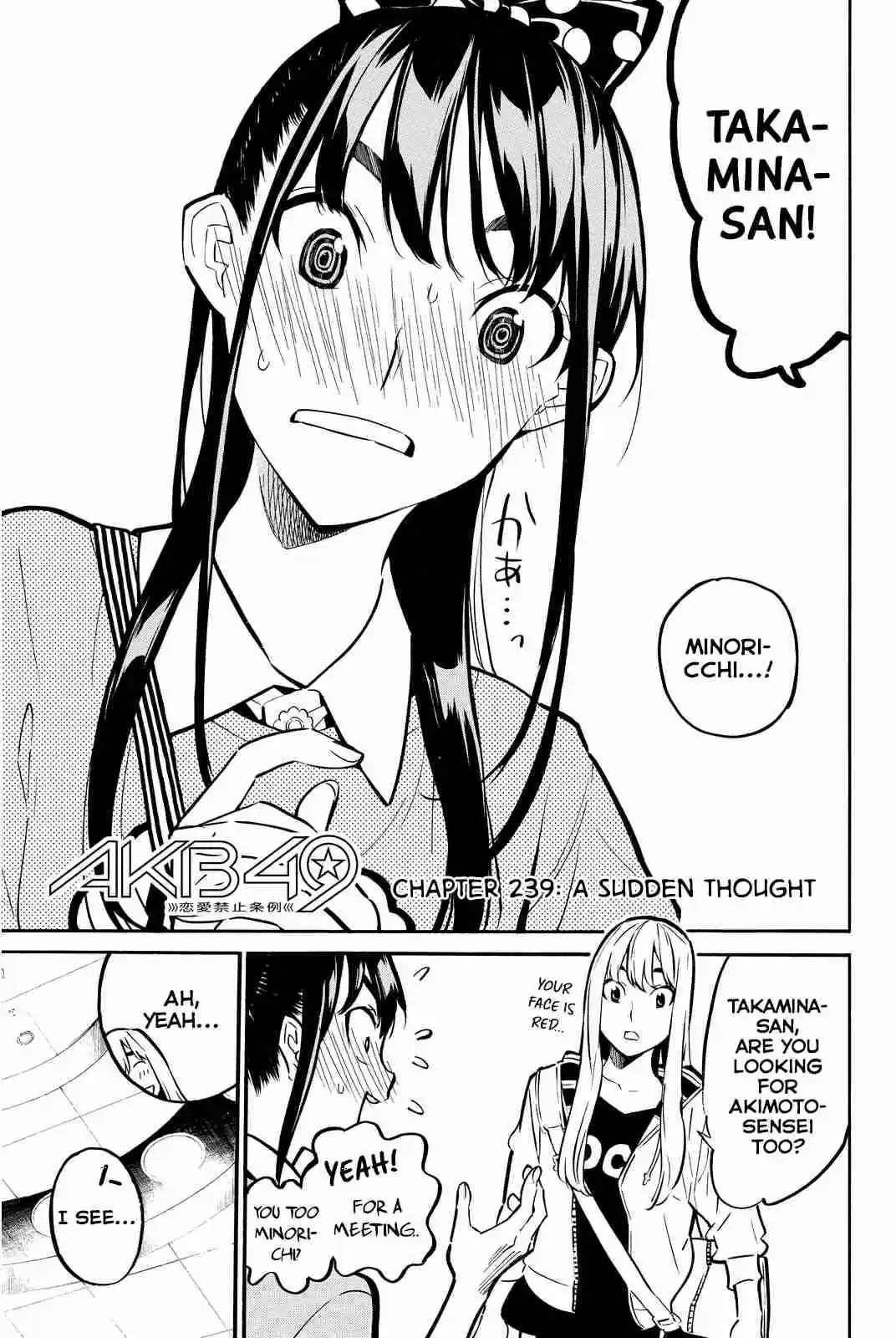 AKB49 Renai Kinshi Jourei Vol. 27 Ch. 239 A Sudden Thought