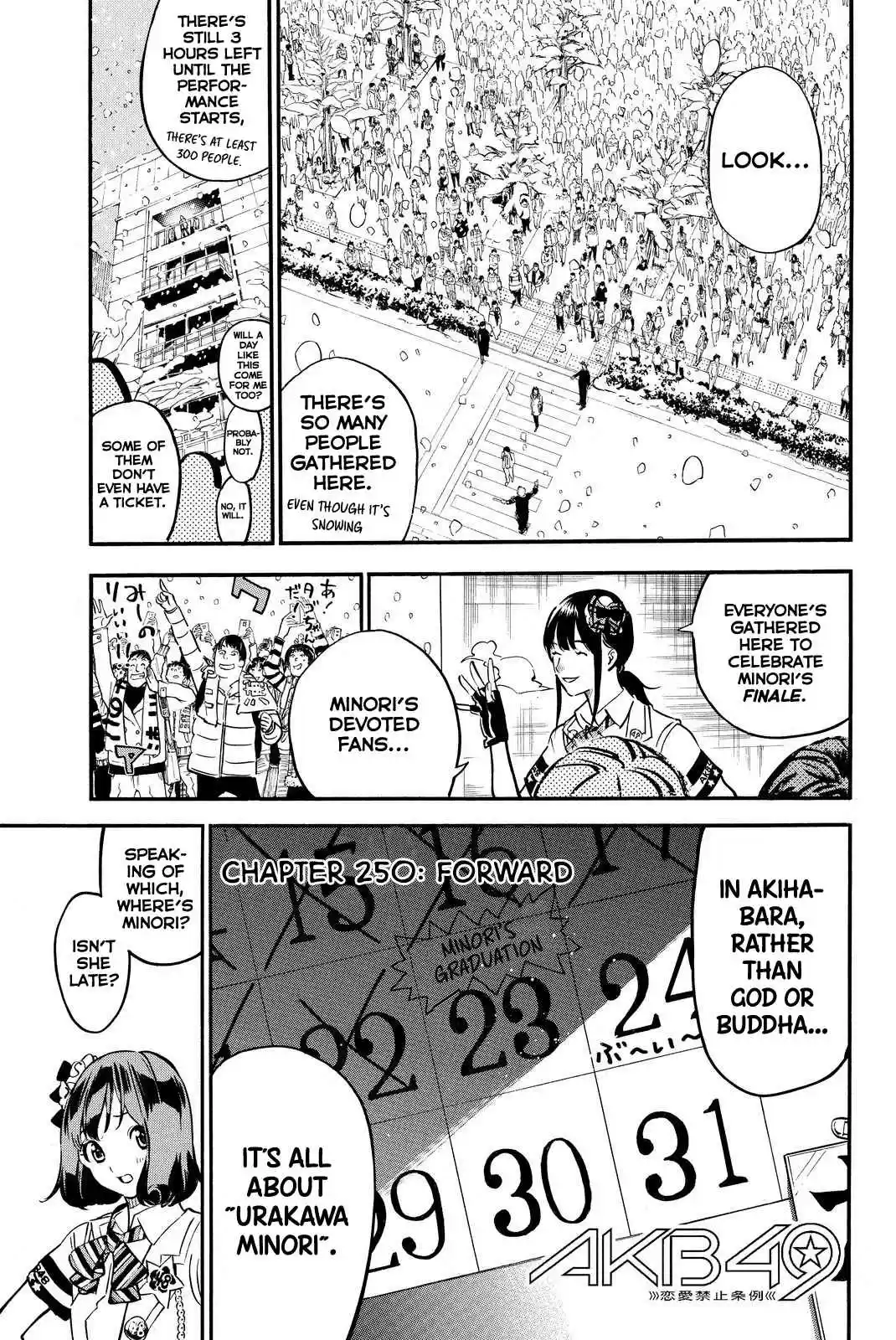AKB49 Renai Kinshi Jourei Vol. 28 Ch. 250 Forward