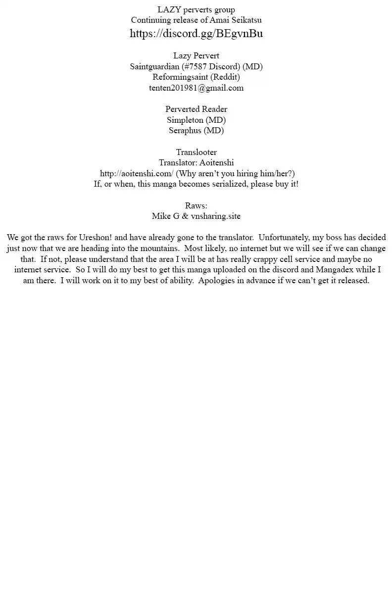 Amai Seikatsu 156 Overreaction