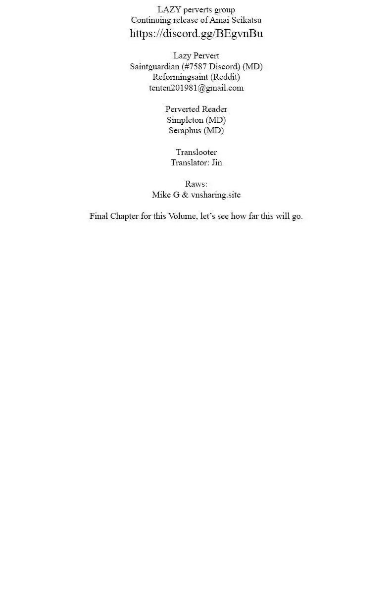 Amai Seikatsu Chapter 170