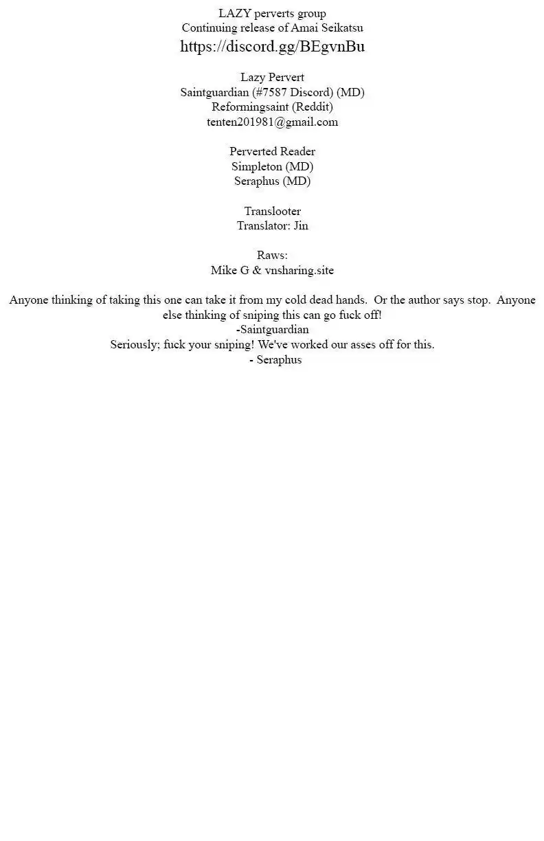 Amai Seikatsu Chapter 172